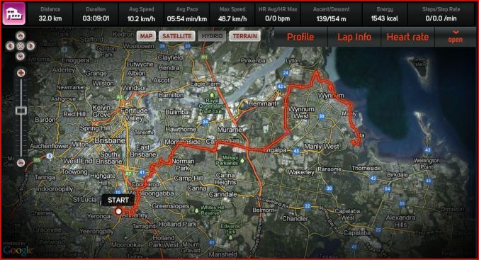 Cycling Route ANZAC Day 2012
