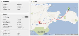 Map of day 1 on Kangaroo Island