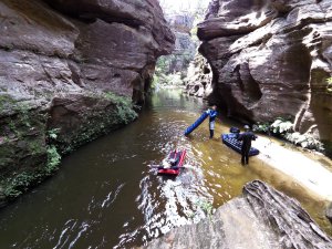 Canyoning can be so much hard work, especially waiting around while people try to repair their lilos.